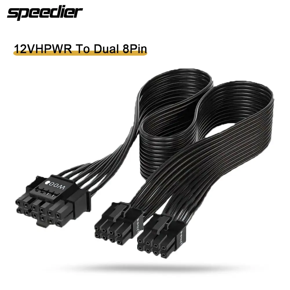 Dual 8Pin To 16Pin 12Vhpwr Cable - 12VHPWR ATX3.0 PCI-E 5.0 Power Modulaire