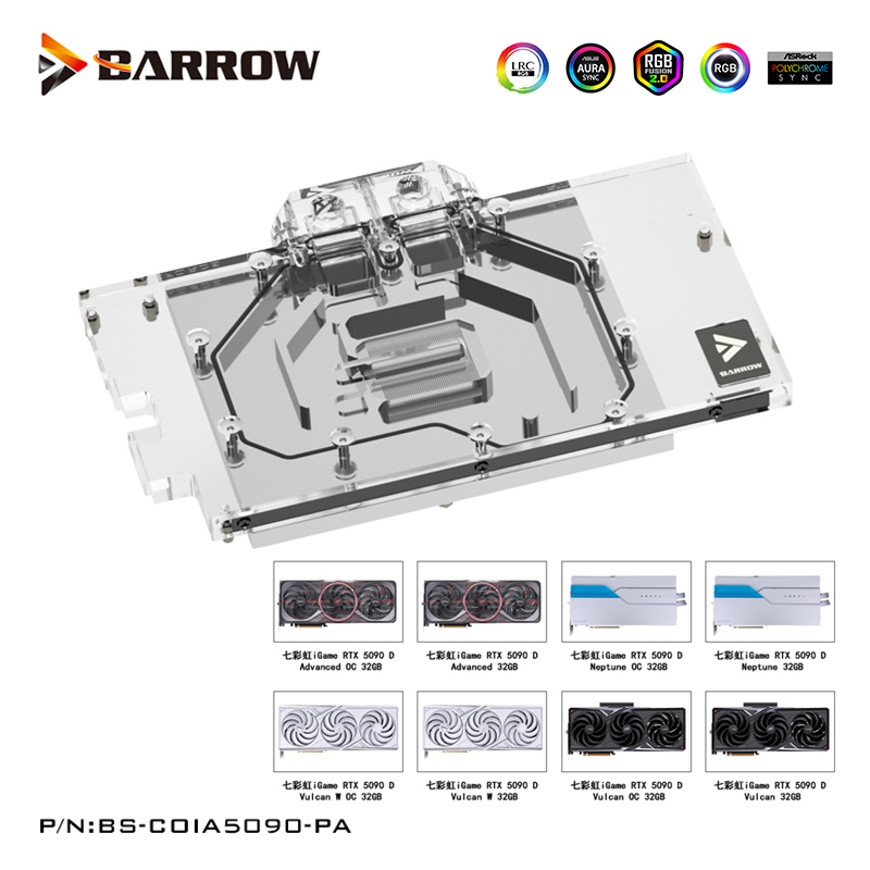 Rtx 5090 32Gb - Barrow GPU-waterblok voor de Colorful iGame