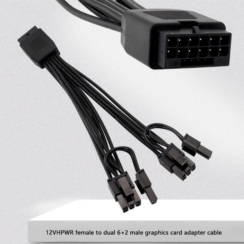 Dual 8Pin To 16Pin 12Vhpwr Cable - 16-pins vrouwelijke naar dubbele 8-pins (6+2)