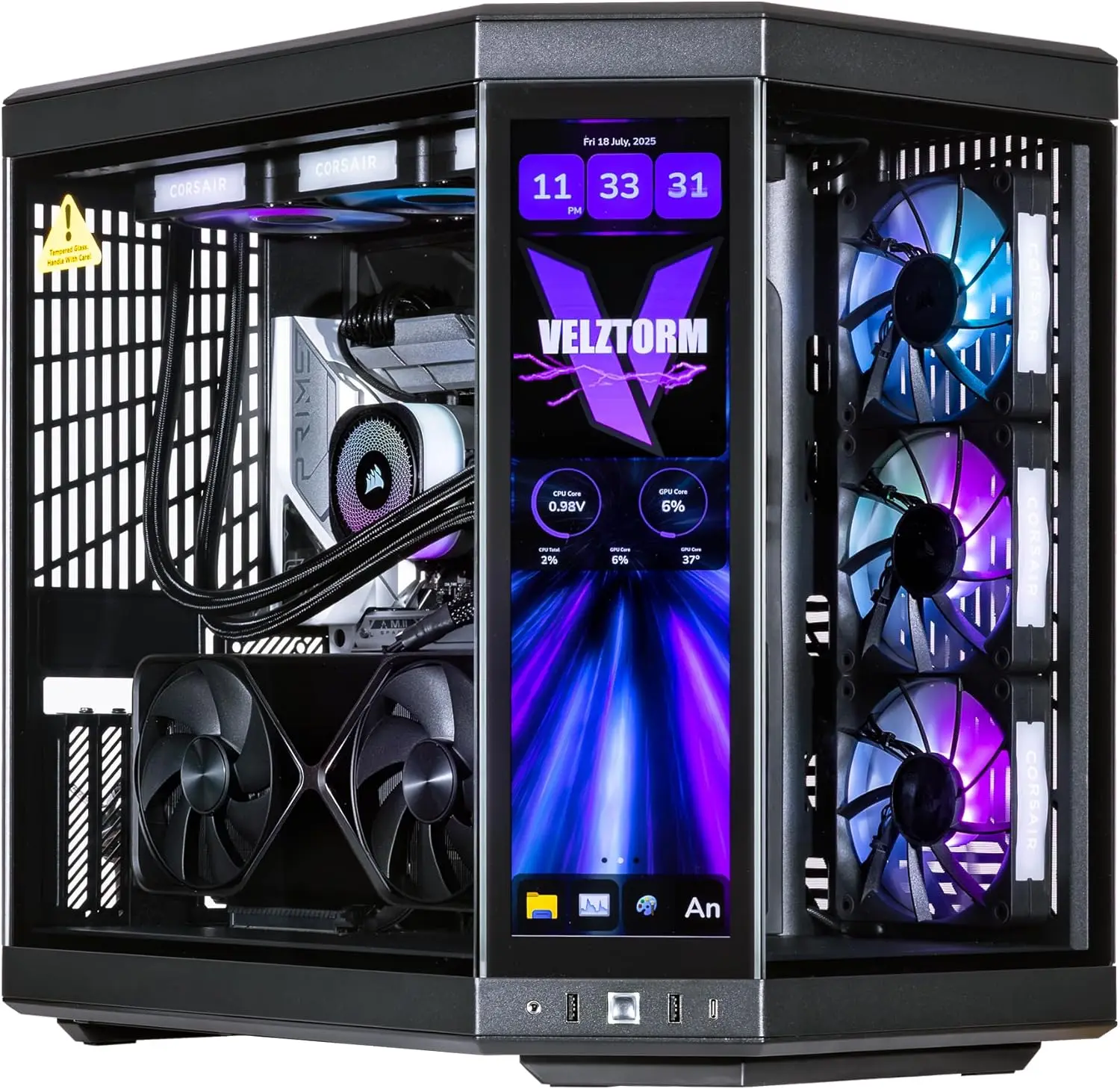 Rtx 5090 32Gb - Velztorm LCD Black Praetix, op maat
