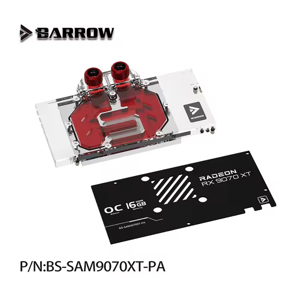 Barrow GPU Waterblok voor SAPP - Rx 9070 Xt recensie en prijs