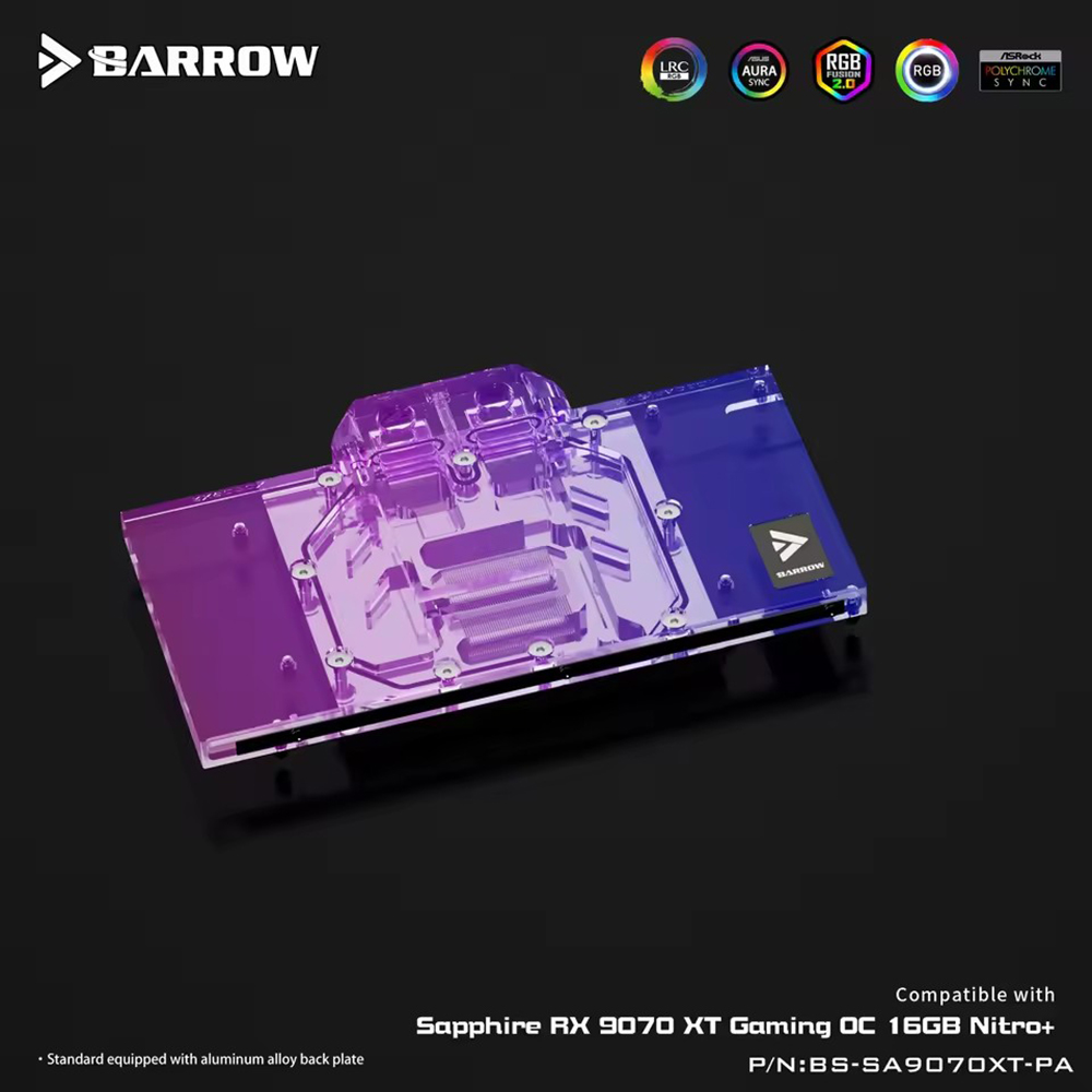 Barrow GPU Waterblok Voor Sapp - Rx 9070 16Gb recensie en prijs