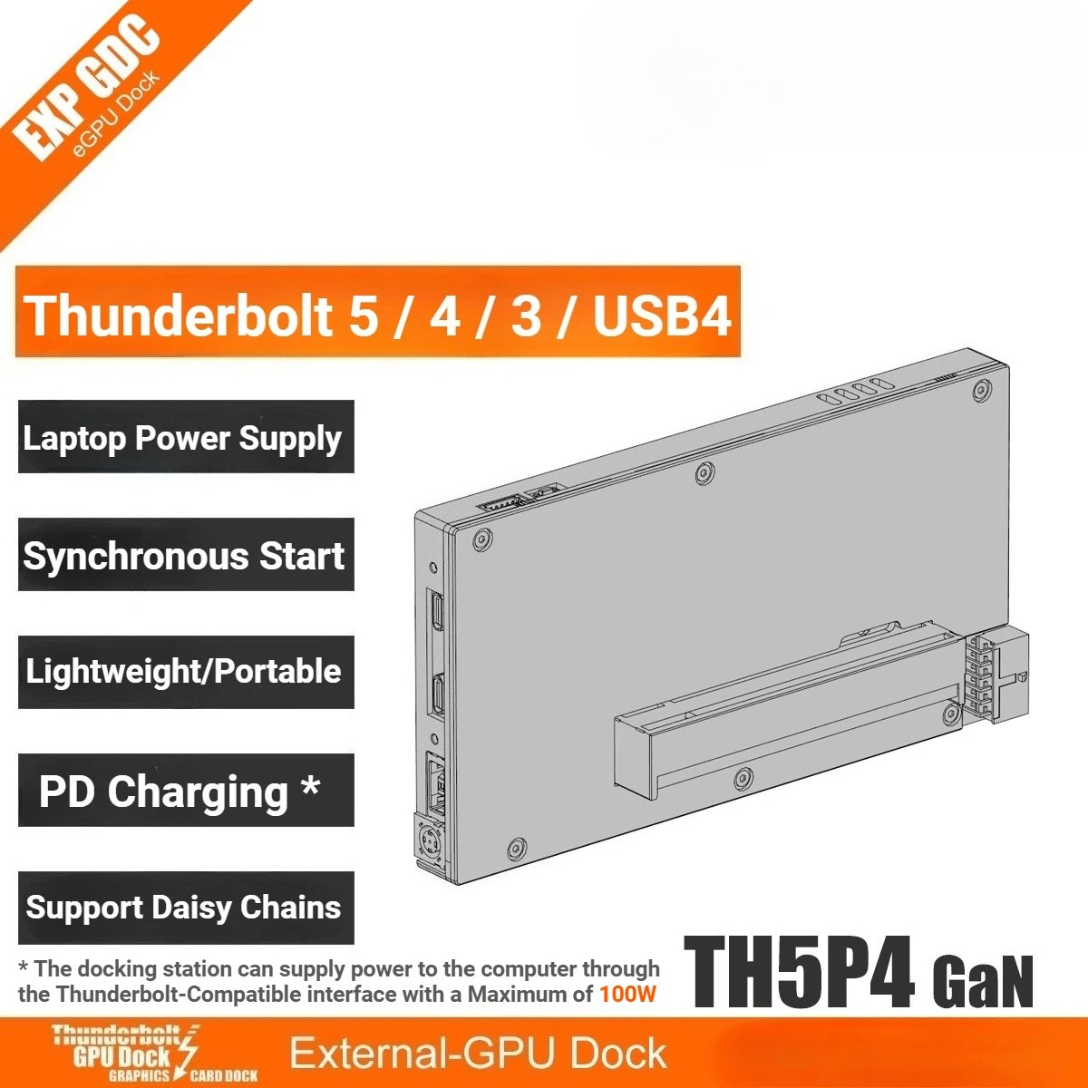 Geüpgradede TH5P4GaN Laptop Th - Gpu External Dock Egpu Thunderbolt 4 recensie en prijs