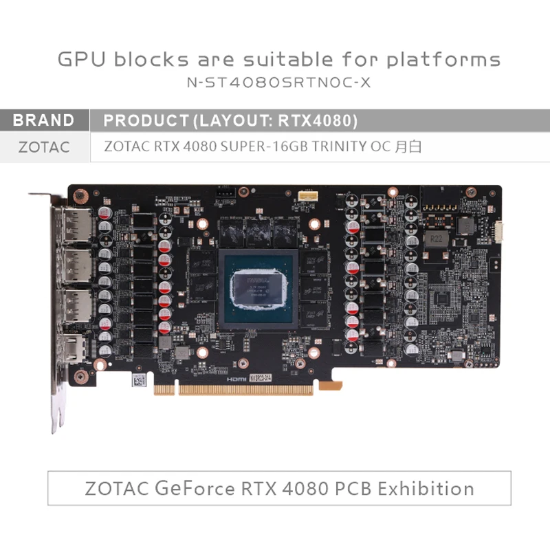 Bykski GPU Blok voor ZOTAC RTX - Rtx 4080 Super 16Gb recensie en prijs